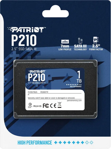 Накопичувач SSD 2.5" 1TB Patriot P210