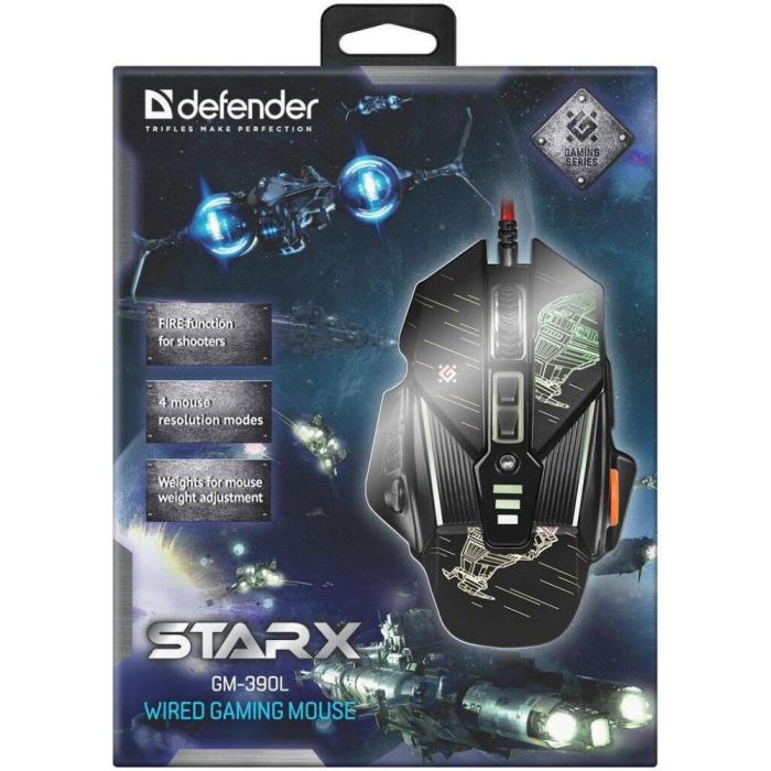 Мишка Defender sTarx GM-390L Black