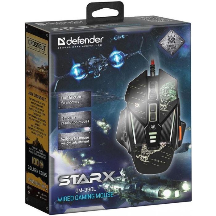 Мишка Defender sTarx GM-390L Black
