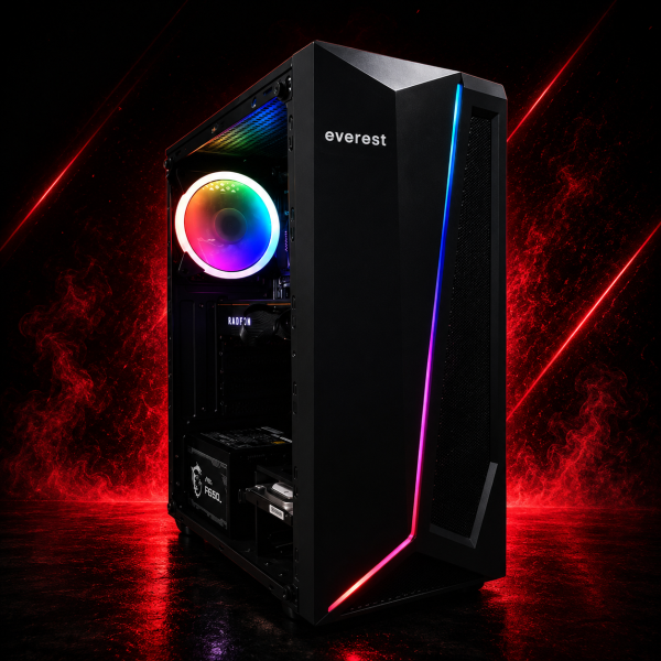ПК Everest Ryzen 5 1600/16GB/256SSD+1TBHDD/RX5700XT-8GB Б/В