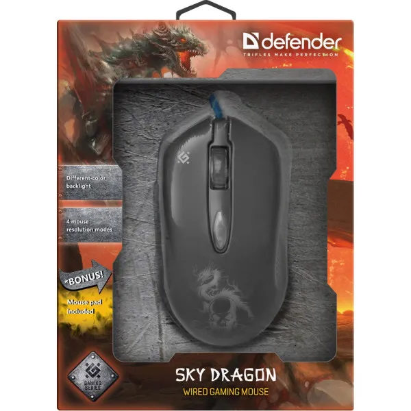 Мишка Defender Sky Dragon GM-090L + килимок