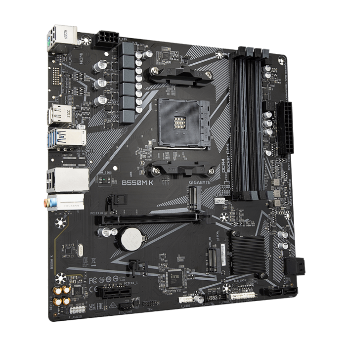 Материнська плата sAM4 AMD B550 4*DDR4 Gigabyte B550M K