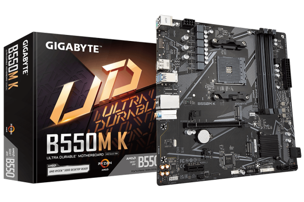 Материнська плата sAM4 AMD B550 4*DDR4 Gigabyte B550M K