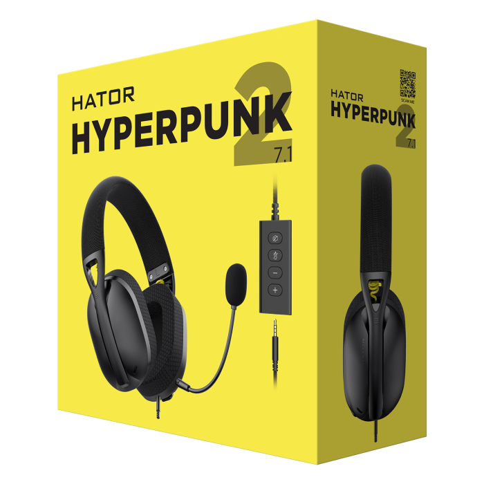 Навушники Hator Hyperpunk 2 USB 7.1 Black (HTA-845)