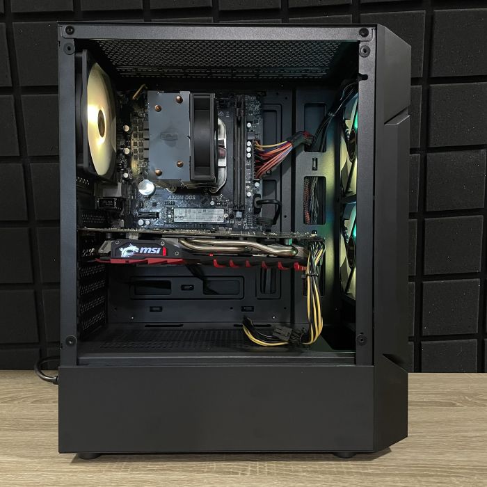 Ігровий ПК AURA Black Ryzen 5 1600/16GB/128SDD+1TBHDD/RX470-4GB Б/В