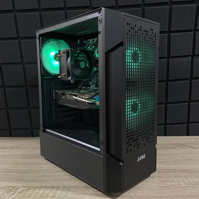Ігровий ПК AURA Black Ryzen 5 2600/16GB/128SSD+750HDD/RX580-8GB Б/В