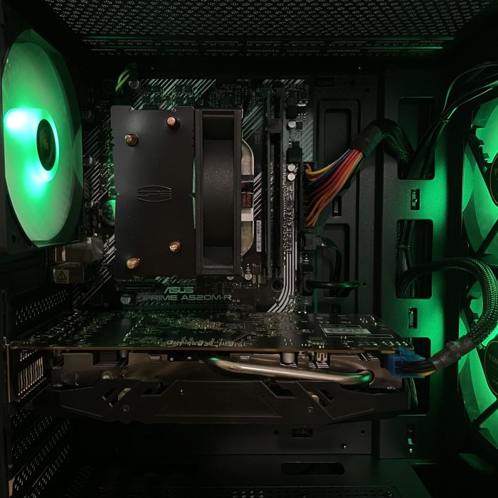Ігровий ПК AURA Black Ryzen 5 2600/16GB/128SSD+750HDD/RX580-8GB Б/В