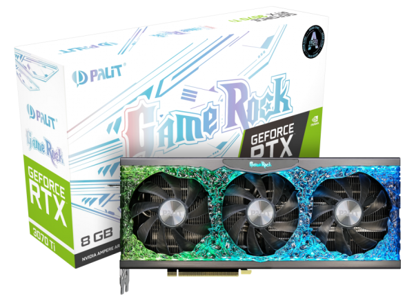 Відеокарта Palit Nvidia GeForce RTX 3070Ti - 8Gb GameRock Б\В