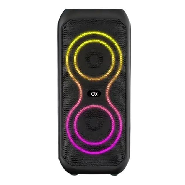 Портативна Bluetooth колонка RIAS BT-2425 4" RGB з мікрофоном 1800 mAh 20W Black