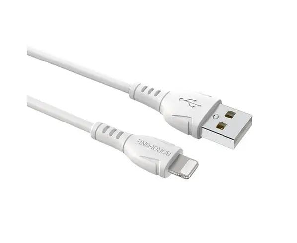 Кабель BOROFONE BX51 USB to iP 2.4A, 1m, PVC, PVC connectors,White