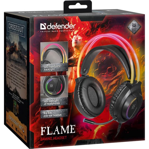 Навушники Defender Flame RGB Black